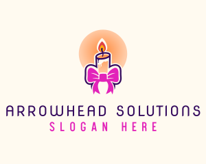 Candle Ribbon Gift logo design