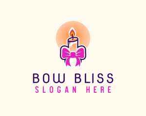 Bow - Candle Ribbon Gift logo design