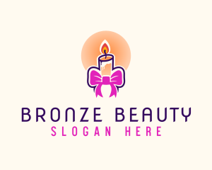 Candle Ribbon Gift logo design