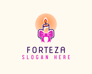 Candle Ribbon Gift logo design