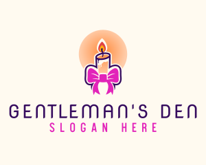 Candle Ribbon Gift logo design