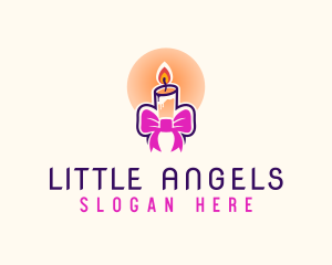 Candle Ribbon Gift logo design