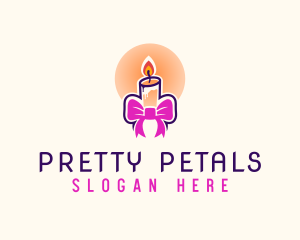 Candle Ribbon Gift logo design