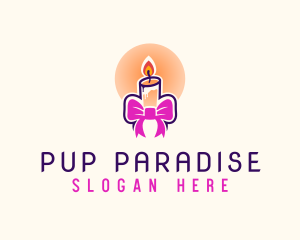 Candle Ribbon Gift logo design