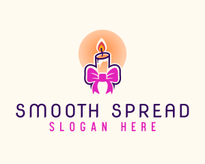 Candle Ribbon Gift logo design