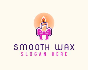 Candle Ribbon Gift logo design