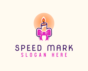 Candle Ribbon Gift logo design