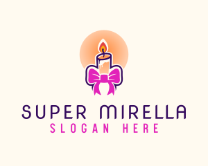 Spiritual - Candle Ribbon Gift logo design