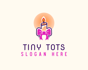 Candle Ribbon Gift logo design