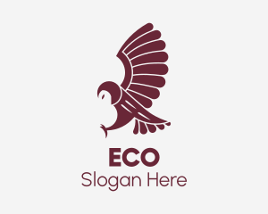 Flying Owl Bird Logo