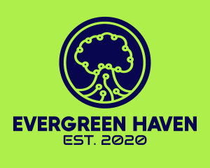 Tree - Green Tech Tree logo design