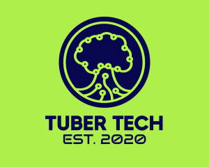 Green Tech Tree  logo design
