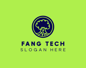 Green Tech Tree  logo design