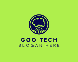 Green Tech Tree  logo design