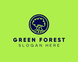 Green Tech Tree  logo design