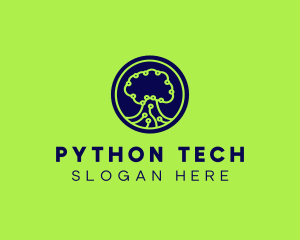 Green Tech Tree  logo design