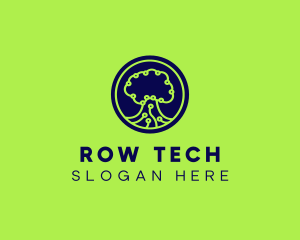 Green Tech Tree  logo design