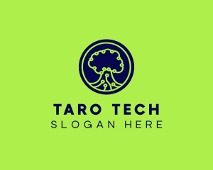 Green Tech Tree  logo design