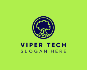 Green Tech Tree  logo design