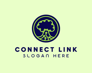 Green Tech Tree  logo design