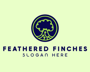 Green Tech Tree  logo design