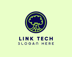 Green Tech Tree  logo design