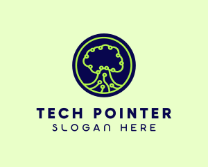 Green Tech Tree  logo design