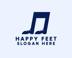 Foot - Music Note Shoe logo design