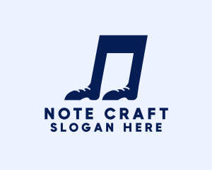 Note - Music Note Shoe logo design