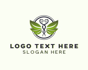 Caregiver - Herbal Leaf Medicine logo design