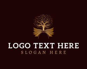 Tree - Tree Book Library logo design