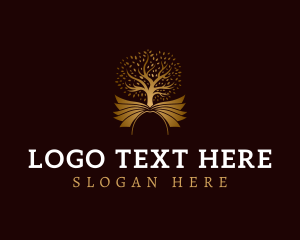 Book Store - Tree Book Library logo design