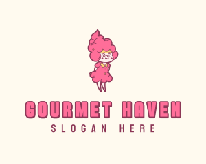 Cotton Candy Girl logo design