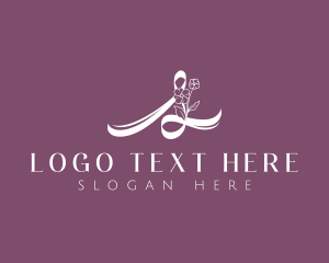Perfume - Natural Floral Calligraphy Letter S logo design