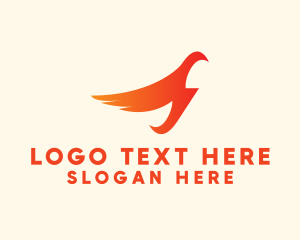 Flying Bird - Gradient Gradient Phoenix Letter S logo design