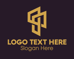 Geometrical - Interlinked Geometric Symbol logo design