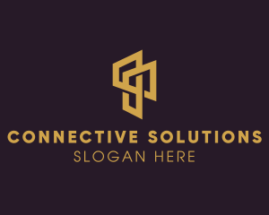 Interlinked Geometric Symbol logo design