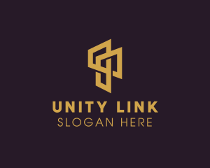 Interlinked Geometric Symbol logo design