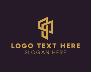 Digital Marketing - Interlinked Geometric Symbol logo design