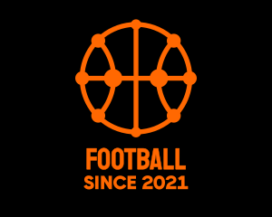Orange - Basketball Circuit Ball logo design
