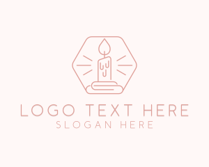 Home Decor - Hexagonal Candle Decor logo design