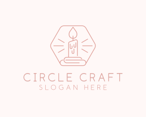 Hexagonal Candle Decor  logo design