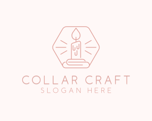 Hexagonal Candle Decor  logo design