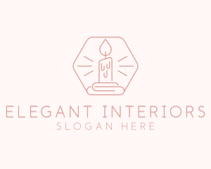 Hexagonal Candle Decor  logo design