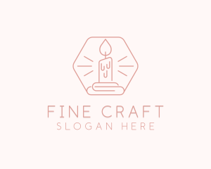 Hexagonal Candle Decor  logo design