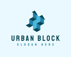 Block - Generic Arrow 3D Blocks logo design