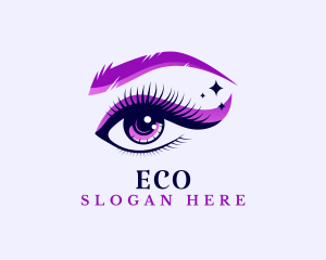 Contact Lens - Beauty Eyelashes Salon logo design