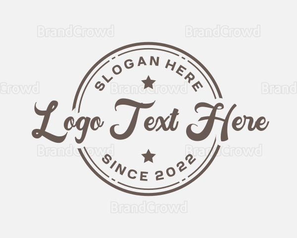 Hippie Script Business Logo