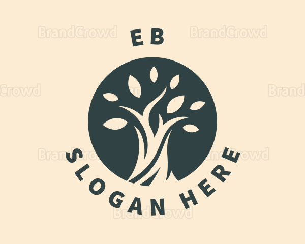 Tree Planting Agriculture Logo