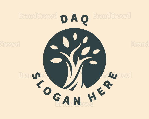Tree Planting Agriculture Logo